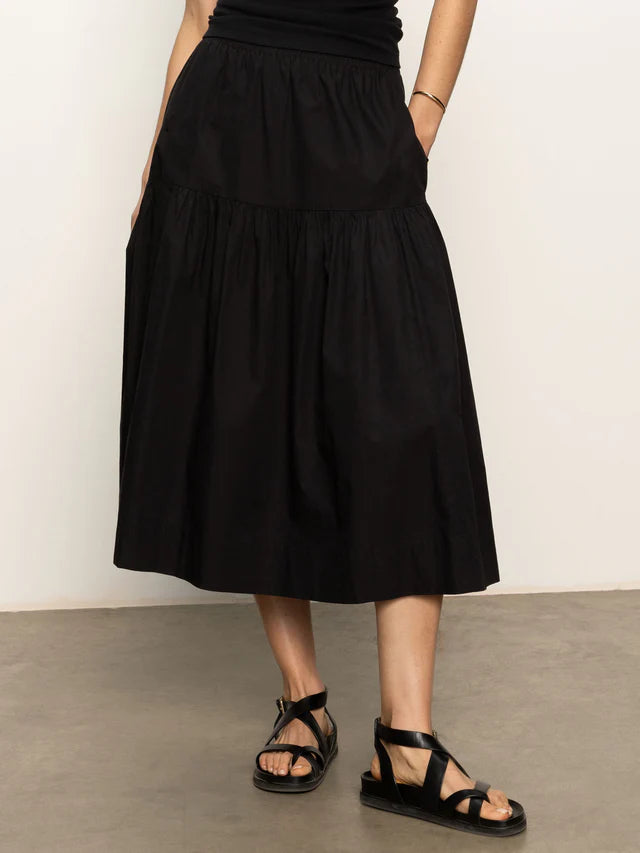 Poplin Prarie Skirt- Plack