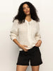 Open Knit Bomber-Chalk