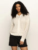 Open Knit Bomber-Chalk