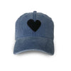 Imperfect Heart Hat - Denim-Black