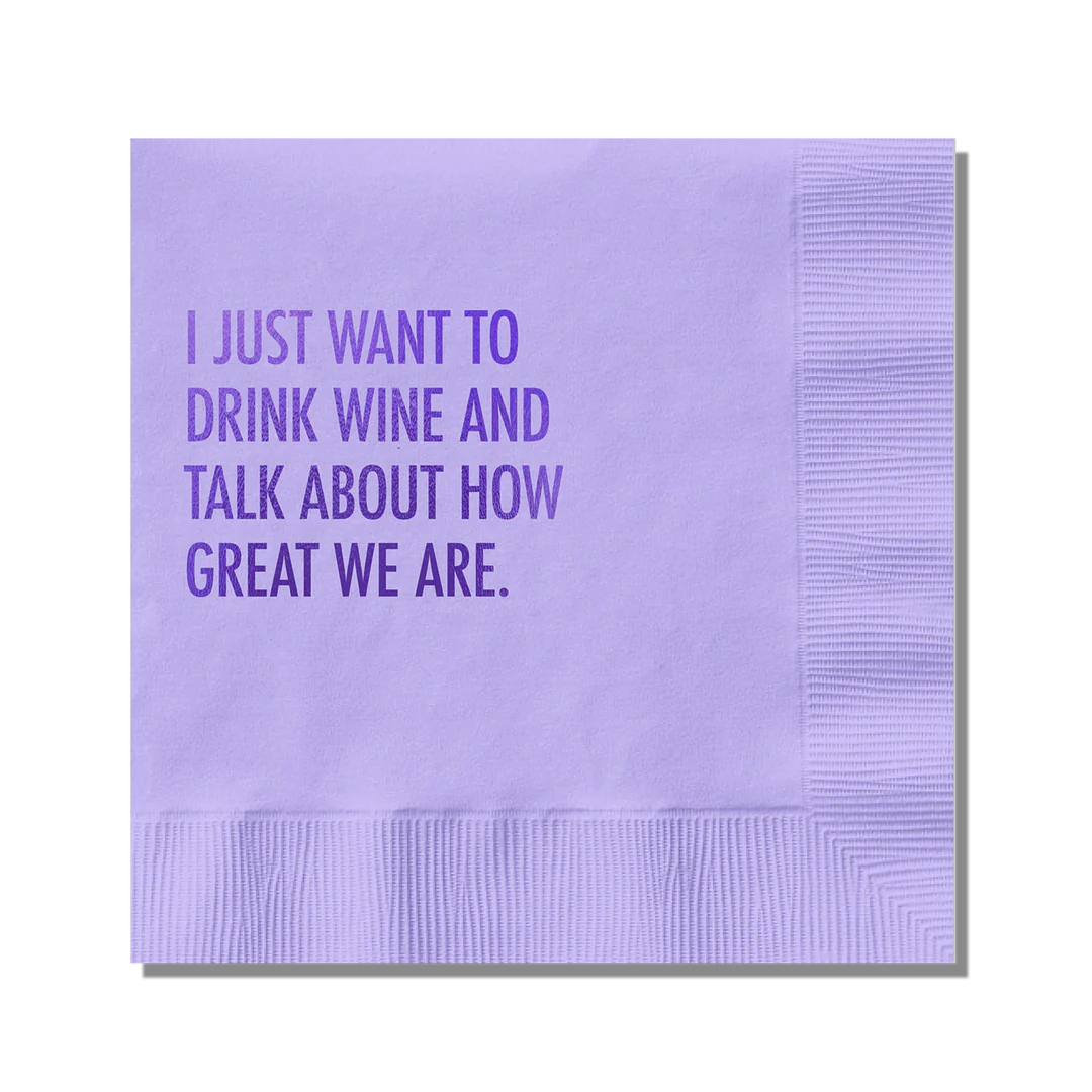 Wine & Great Cocktail Napkin