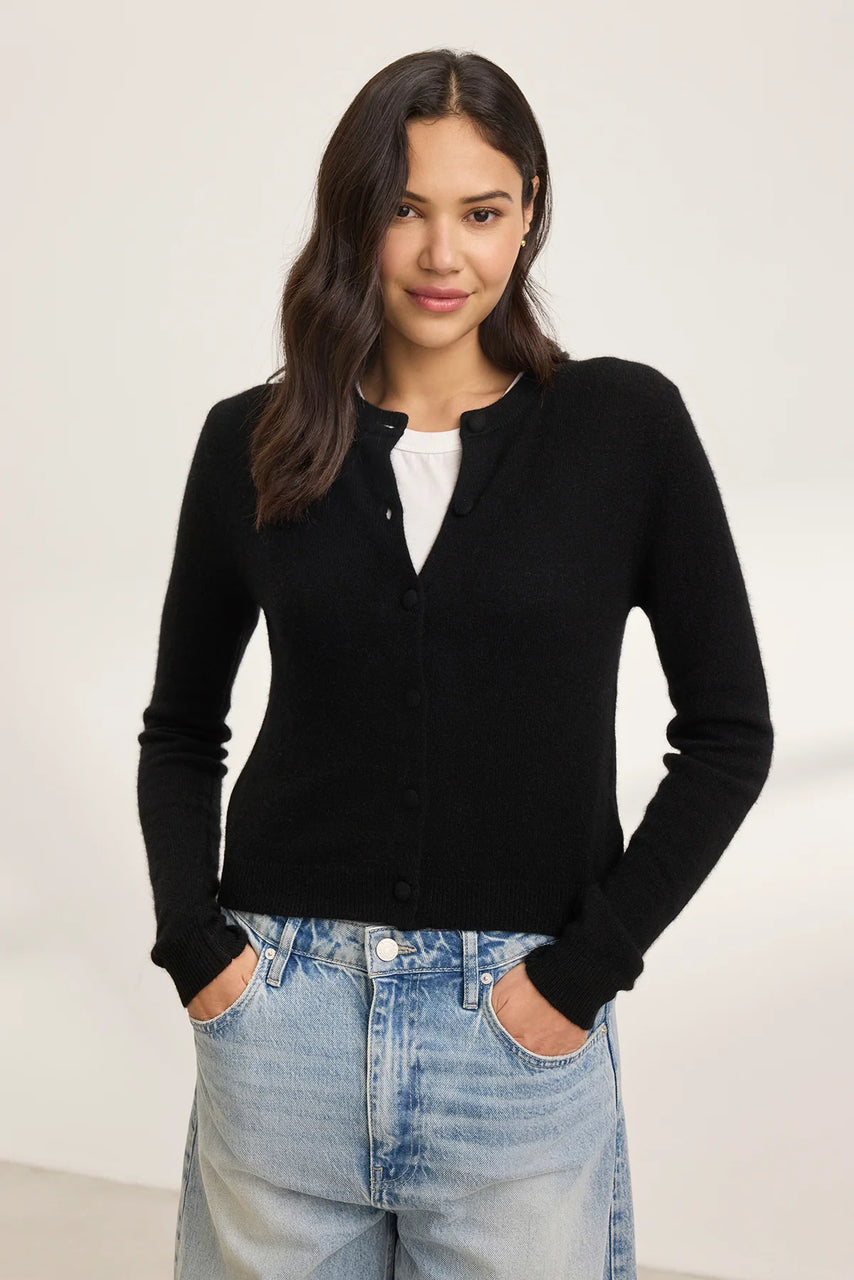 Cleo Wade Cashmere Cardi- Black