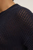 Vienna Cashmere Mesh Sweater- Navy