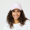 Imperfect Heart Hat - Lavender-White