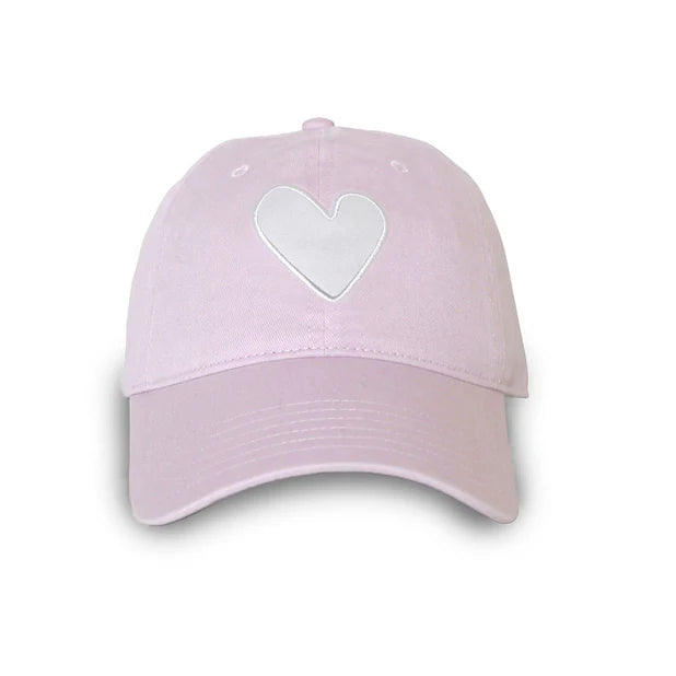 Imperfect Heart Hat - Lavender-White