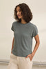 Jasmine Linen Knit Tee- Graphite
