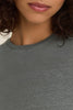 Jasmine Linen Knit Tee- Graphite