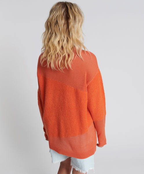 Hollister Womens Burnt Orange Crew Neck Knit Sweater XS NWOT Preppy