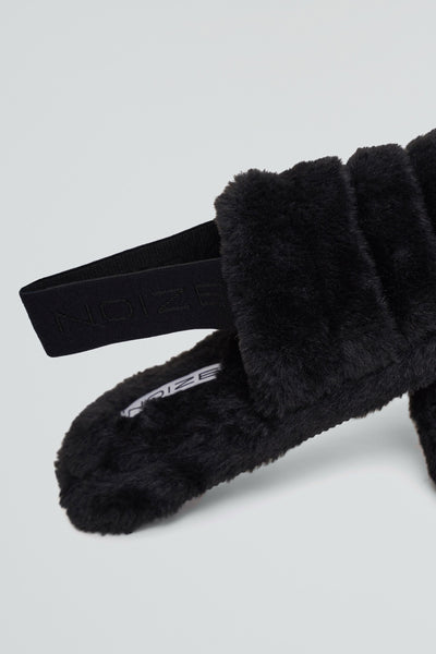 NWT Fila Fuzzy Faux Fur Slide Slip On Shoes Black Size Womens 10