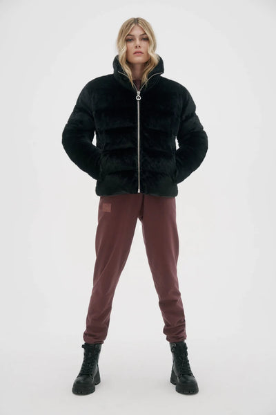 Marina down jacket with fur store