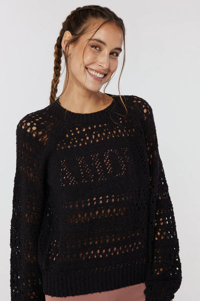 Amore Crochet Sweater Vintage Black