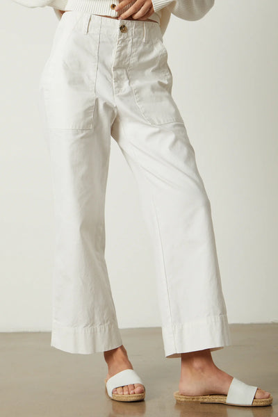 Buy Navyattaa Women's White Cotton Lycra Pant (Small) at