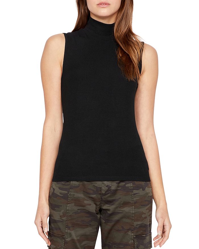 Essential Sleeveless Mock Neck - Black