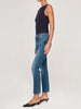 Mara Straight Mid Rise Instasculpt Ankle Jeans - Chancery