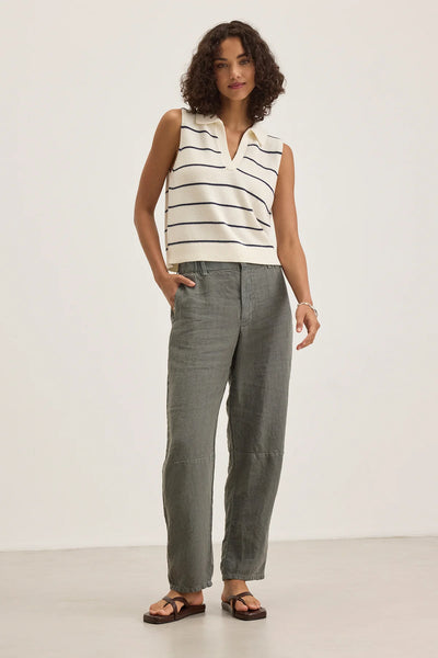 Taylor Heavy Linen Pant- Graphite