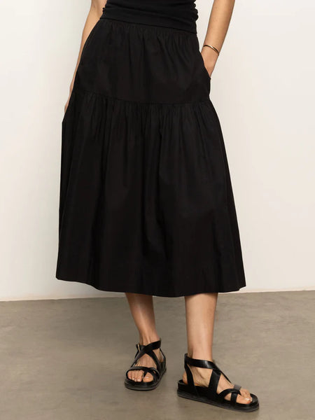 Poplin Prarie Skirt- Plack