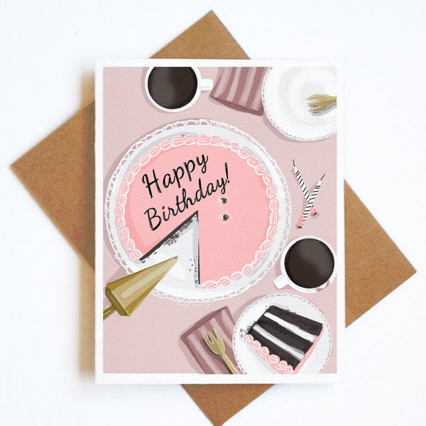 Birthday Cake Flat Lay Card