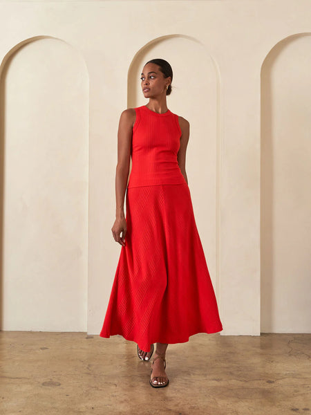 Hayes Rib Top- Red