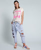 Kingpin Shabby Boyfriend Jeans - Purple Haze