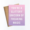 Glittery Unicorn Card