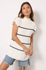 Etta Sweater - Ivory Navy Stripe