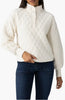 Quilted Button-Up Popover- Chalk