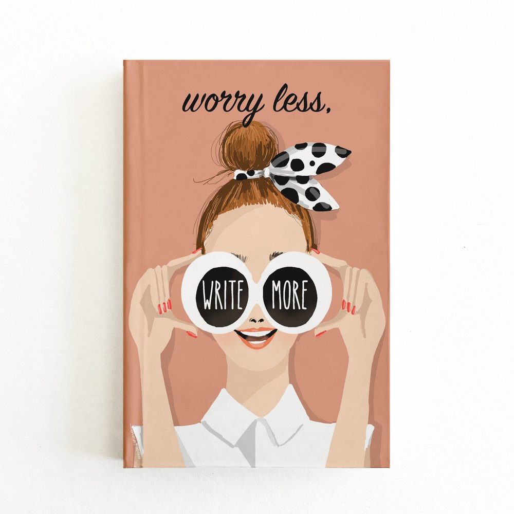 Worry Less Hard Cover Notebook