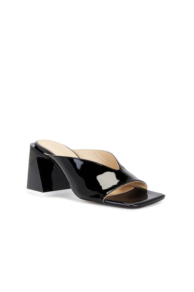 Tasha Leather Sandals- Plain Black