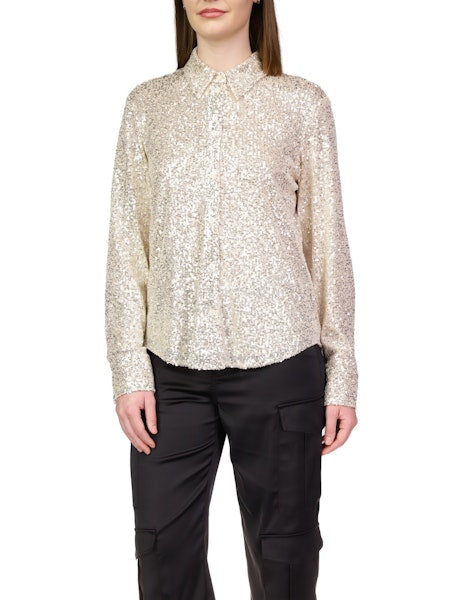 Radiant Sequin Shirt - Champagne