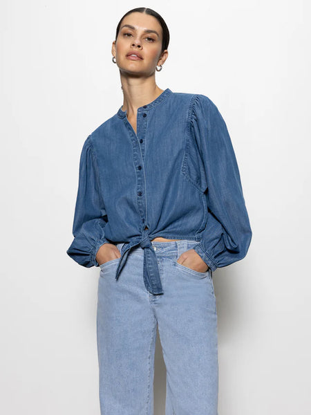 Volume Blouse - Blue Slate