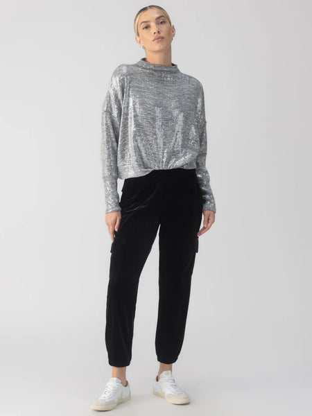 Relaxed Velvet Rebel Pant- Black