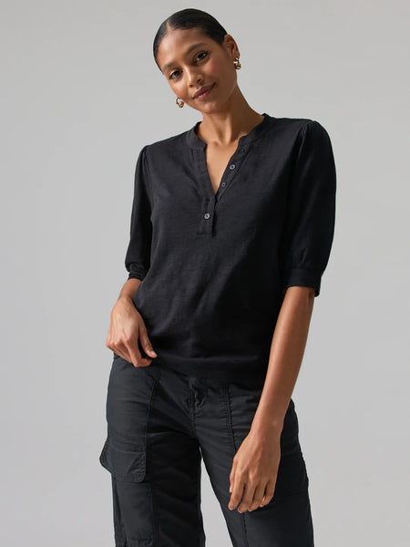 Mixed Media Top - Black