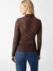 L/S Textured Mock Knit Top- Brown Sugar