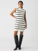 Life is Easy Sweater Dress - Chalk/ Black Stripe