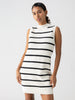 Life is Easy Sweater Dress - Chalk/ Black Stripe