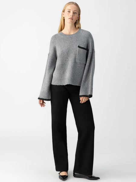 Uptown Girl Sweater- Heather Ash