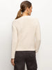 Pointelle Knitted Jacket- Light Oat