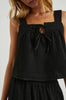 Enya Top - Black Gauze