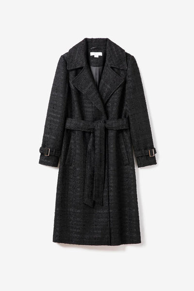 Francie Vegan Wool Coat - Black