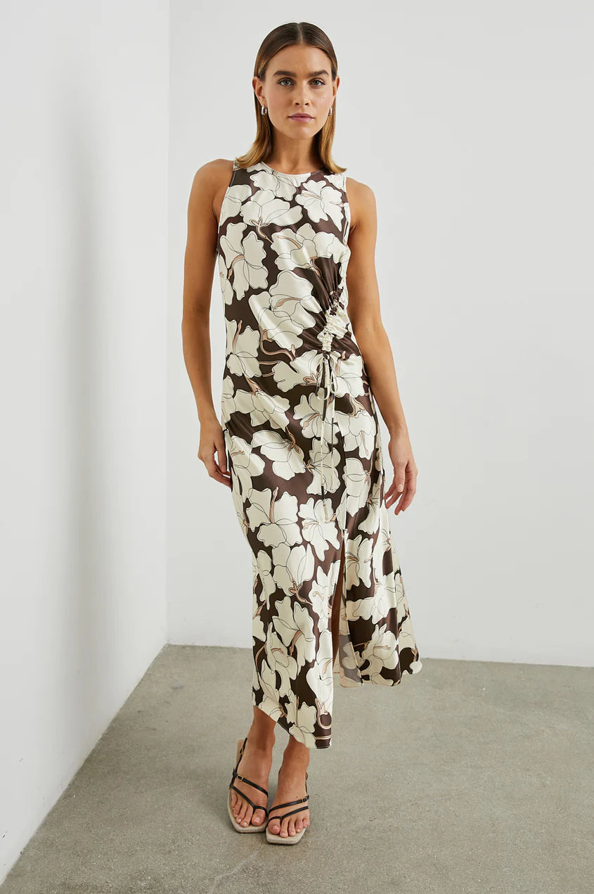 Gabriella Dress - Mocha Floral