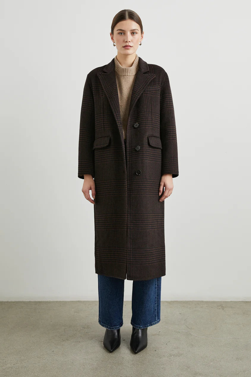 Gallery Coat- Espresso Houndstooth