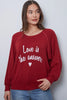Emerson Love is The Answer Crew Pullover- Rose