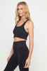 Amor Shimmer Crop Tank- Black