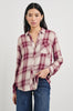 Hunter Shirt- Faded Plum Ivory