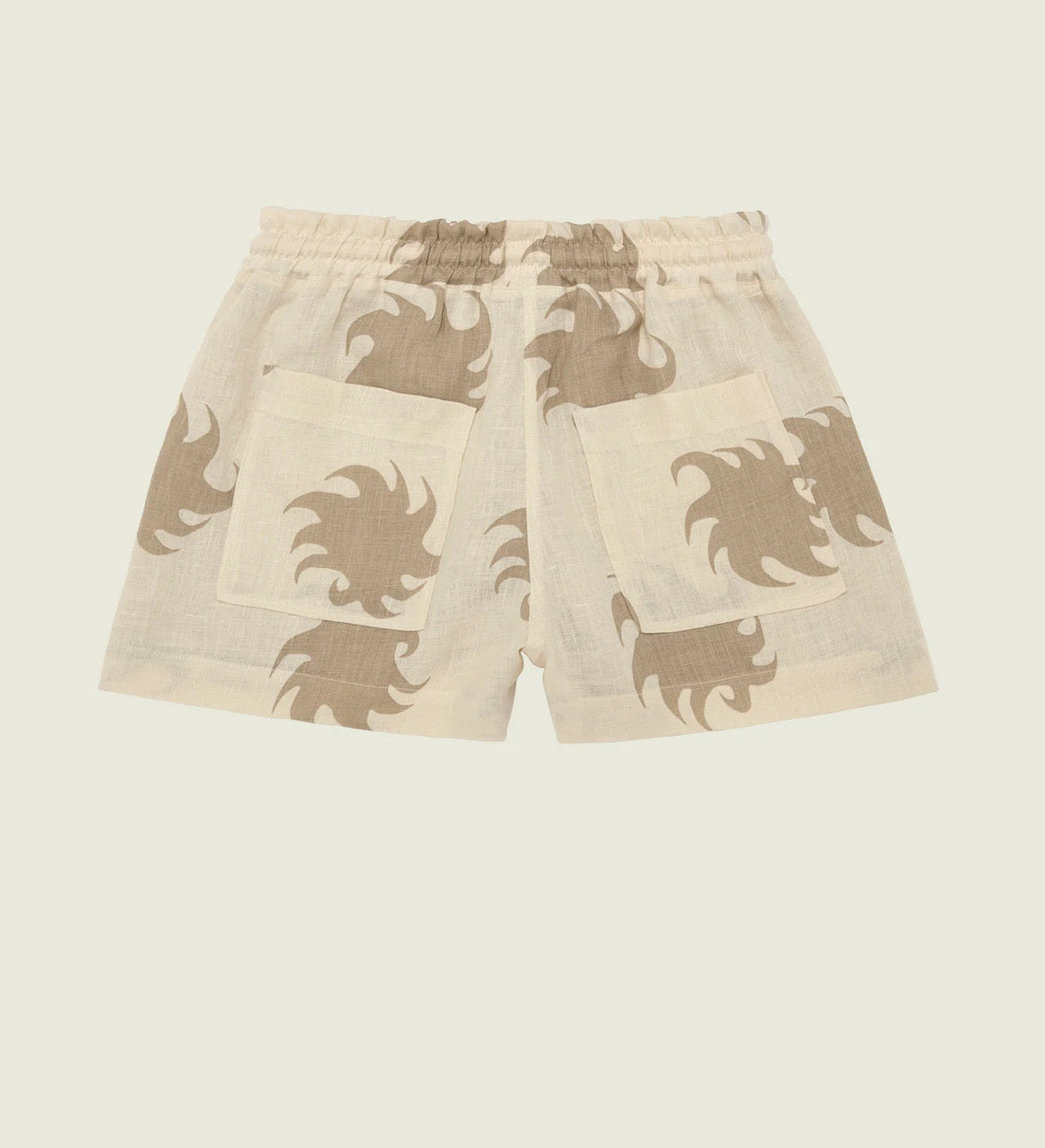 Hazel Ember Drizzle Linen Shorts