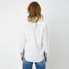 Mia Ruffle Front Shirt - White