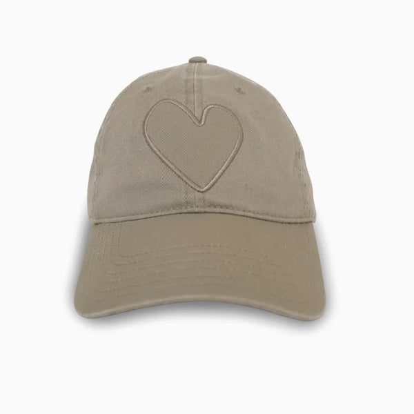 Imperfect Heart Hat - Taupe