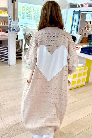 Poppy Love Heart Duster - Natural