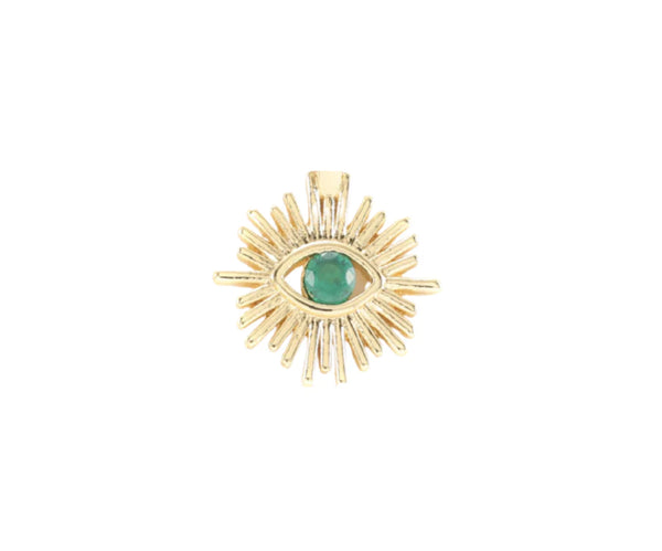 Emerald Eye Charm- Gold