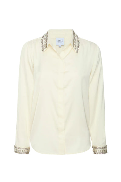 Ellie Top- Ivory Satin